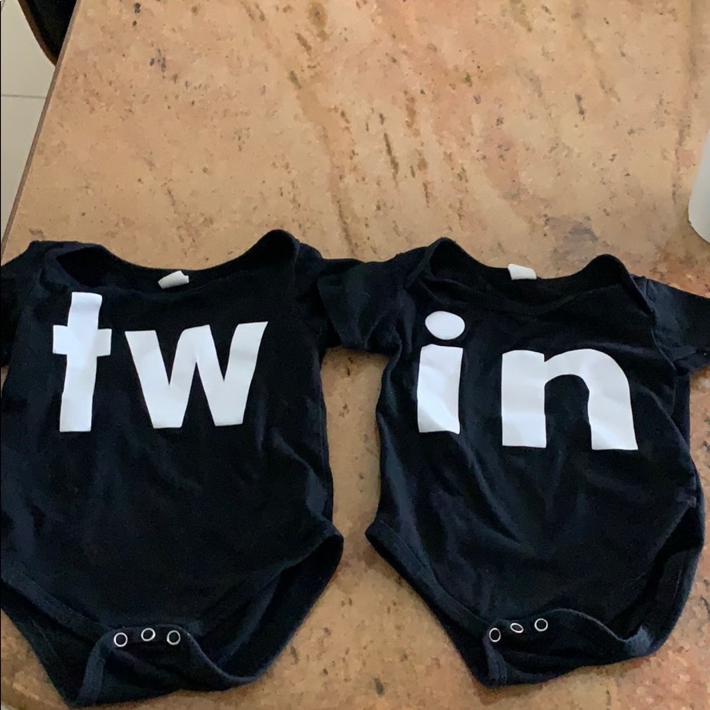 Pair of twin onesies
